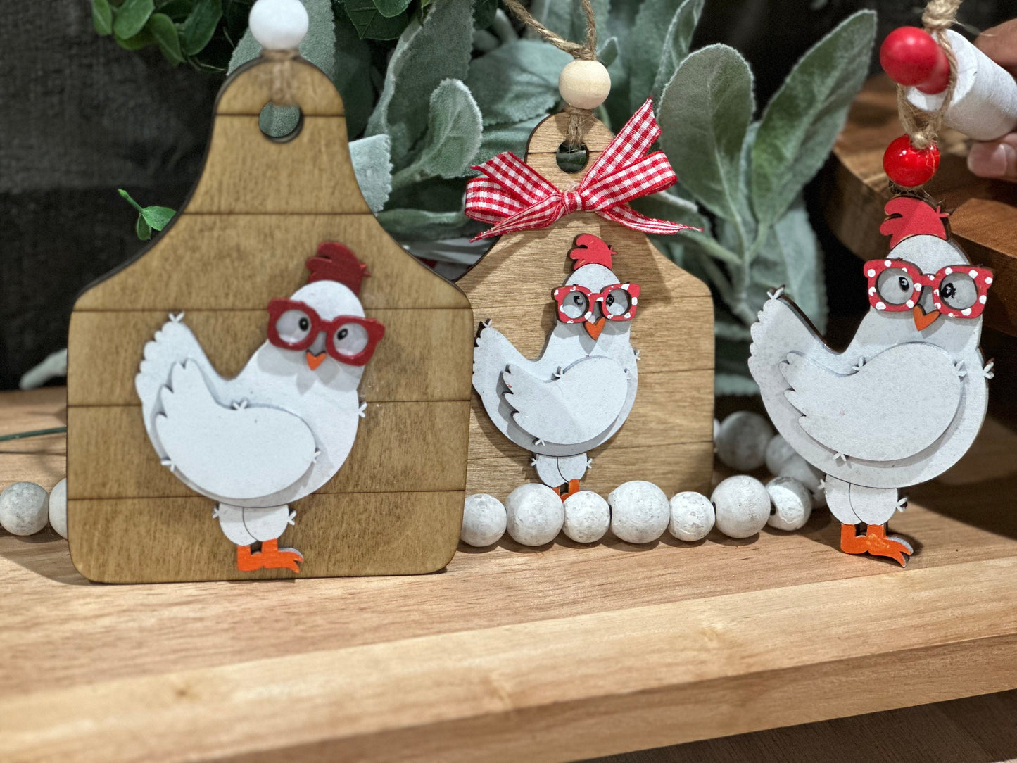 Chicken Car Charm / Chicken Bag Charm / Farm Animals Charm / Ornament / Show Animals