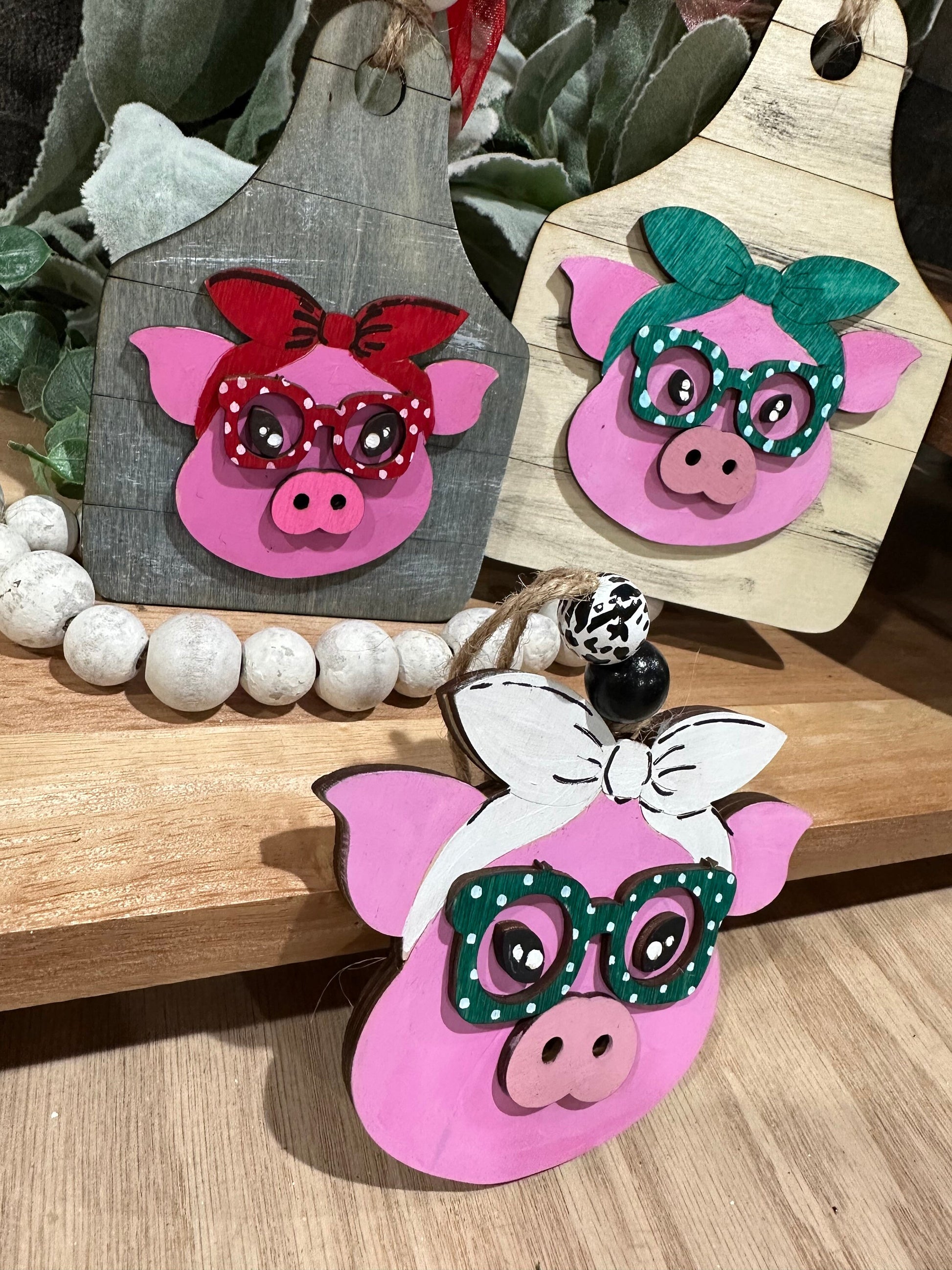 Pig Car Charm, Pig Bag Charm, Farm Animal Ornament, Show Pig Charm, Farm Animal Decor, Personalized Pig Charm, Custom Animal Ornament