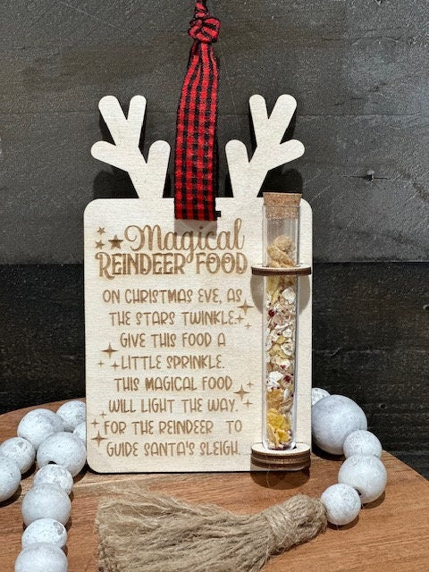 Reindeer Food Holder Christmas, Christmas Reindeer Food, Cute Ornament, Fun for kids, Magical Reindeer Food