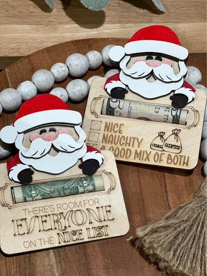 Santa Money Holder Christmas Ornament, Christmas Money Holder, Cute Money Holder, Teen Christmas Gift, Holiday Gift Tags, Christmas Ideas