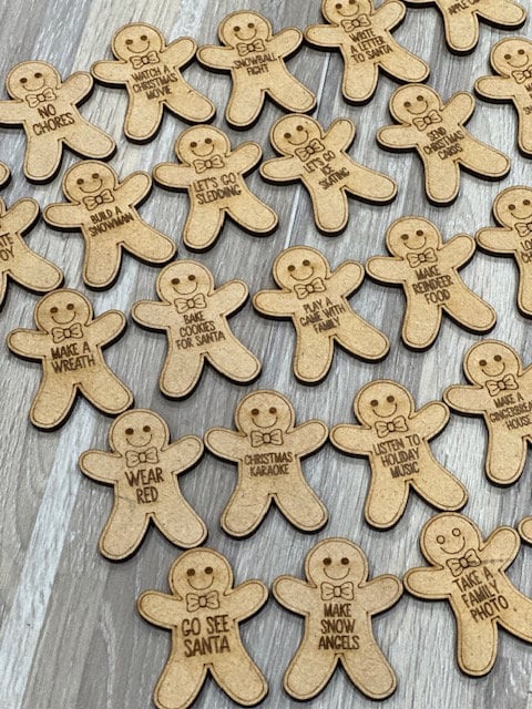 Gingerbread Christmas Tokens, Tokens, Fun Holiday Tokens, Token Set, Bucket List, Christmas Countdown, Gingerbread Tokens