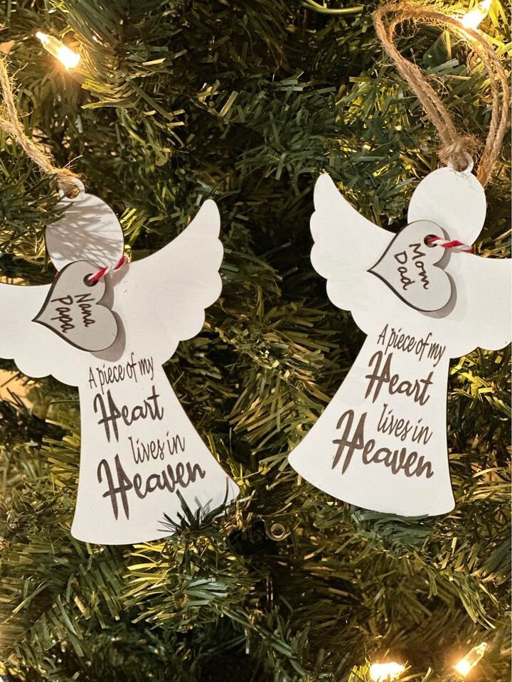 A Piece of My heart / Christmas Ornaments / Angel Ornament / Heaven Ornament / ornaments/ Christmas