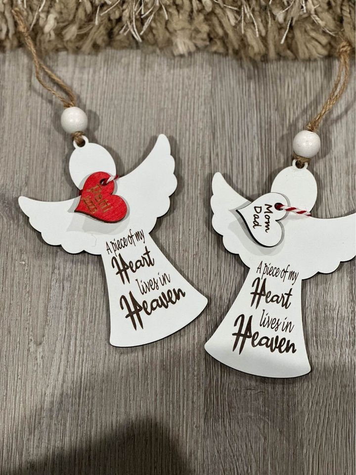 A Piece of My heart / Christmas Ornaments / Angel Ornament / Heaven Ornament / ornaments/ Christmas