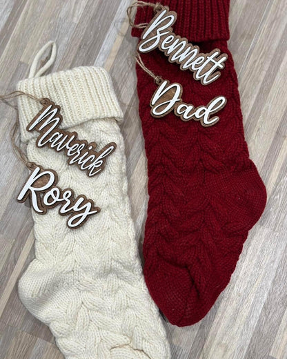 Stocking Tags, Personalized Wooden Name Tags, Stocking Tag, Wooden Name Tags, Christmas Labels, Wooden Present, Present Tags, Christmas