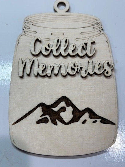 DIY Unfinished Spiritual Charm, Collecting Memories Car Charm, Faith Bag Charm, Mama Ornament, Personalized Memory Keepsake Charm