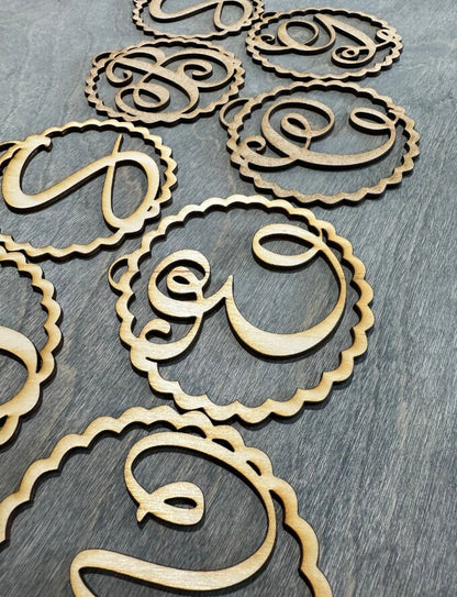 DIY Wavy Car Charm / DIY / Unfinished / Charm / Bag Charm / DIY Car charm / Curvy Letters