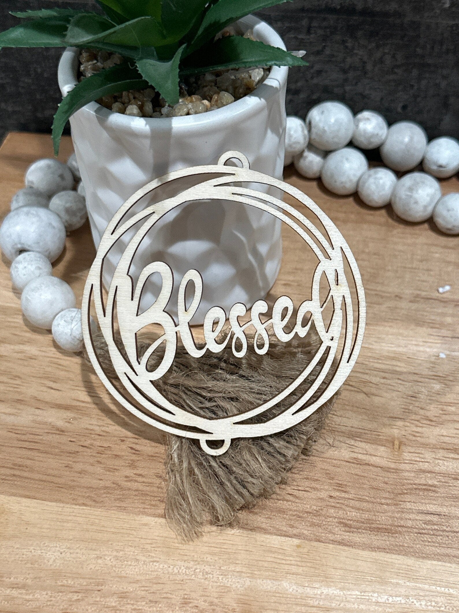 Car Charms, 1 Hole, Mom Charm ,Blessed Unfinished, Wooden Car Charms with 1 hole, Unfinished, DIY, Blank Charm ,custom design