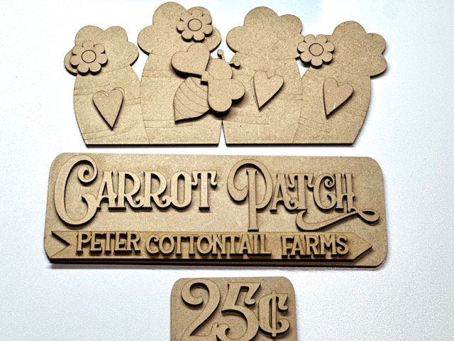 DIY Carrot Interchangeable Truck Insert, Picket Insert, Easter Insert, DIY Truck Kit, Interchangeable, Carrot, Finished, Easter Carrot