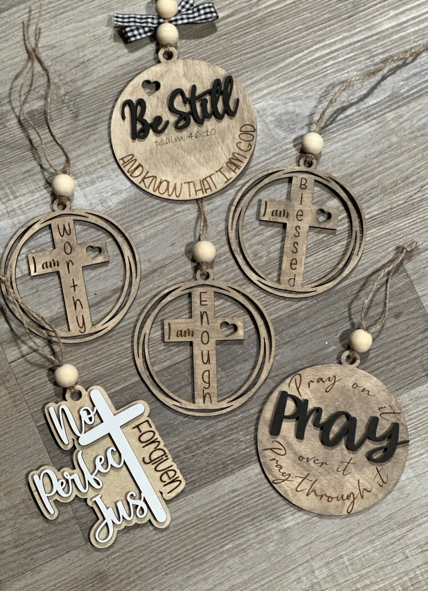 Spiritual Car Charm, Cross Faith Charm, Be Still Bag Charm, Inspirational Car Ornament, Custom Faith Decor, Inspirational Car Accessories