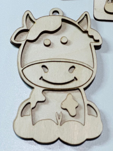 DIY Unfinished Cow Sassy Car Charms /Cow Charms/ Hay Cow Car Charm /Ornaments/ Farm Cow /Funny Cow