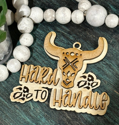 Unfinished DIY Western Car Charms, Hard to Handle Decoration, Customizable Cowboy Car Accessory, Western Style Bag Ornament, Hard to Handle