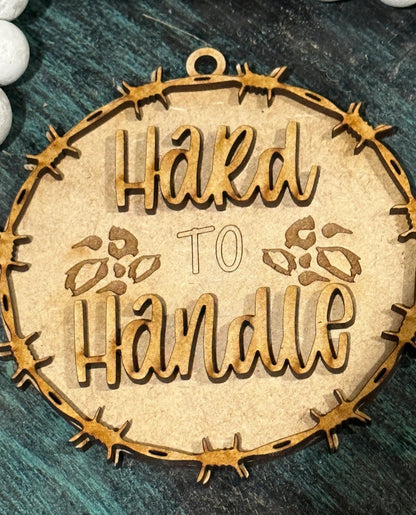 Unfinished DIY Western Car Charms, Hard to Handle Decoration, Customizable Cowboy Car Accessory, Western Style Bag Ornament, Hard to Handle