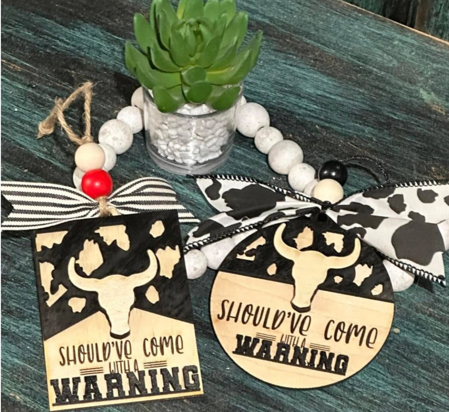 Unfinished DIY Car Charms, Customizable Bogg Bag Charm, Western Cowboy Accessory, Rustic Warning Charm, Country Style Car Decor, Blank Charm