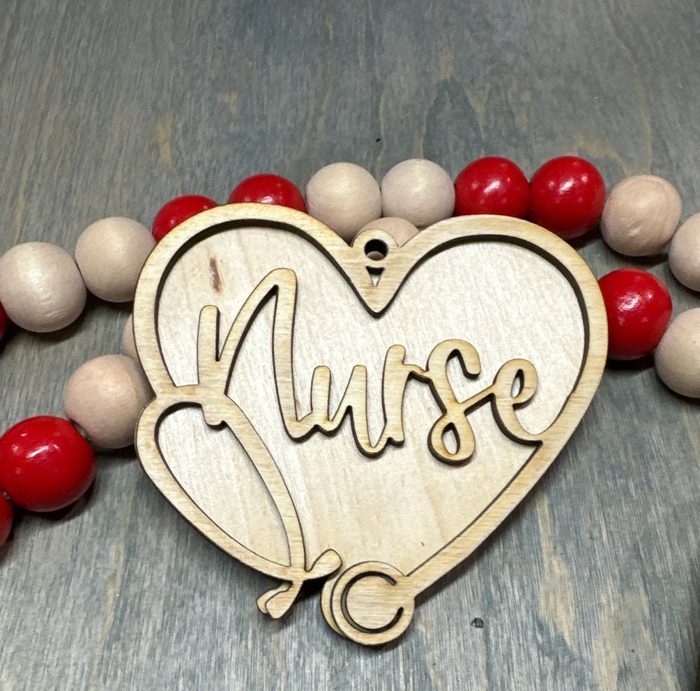 Unfinished Medical Wooden Car Charms, Unfinished, DIY, Blank Charm, Nurse Car Charm, Medical Car Charm Unfinished, CNA, RNA, Rn