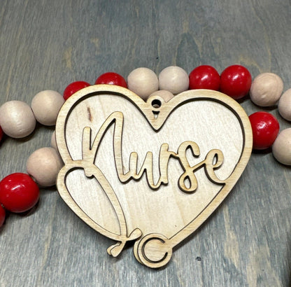 Unfinished Medical Wooden Car Charms, Unfinished, DIY, Blank Charm, Nurse Car Charm, Medical Car Charm Unfinished, CNA, RNA, Rn