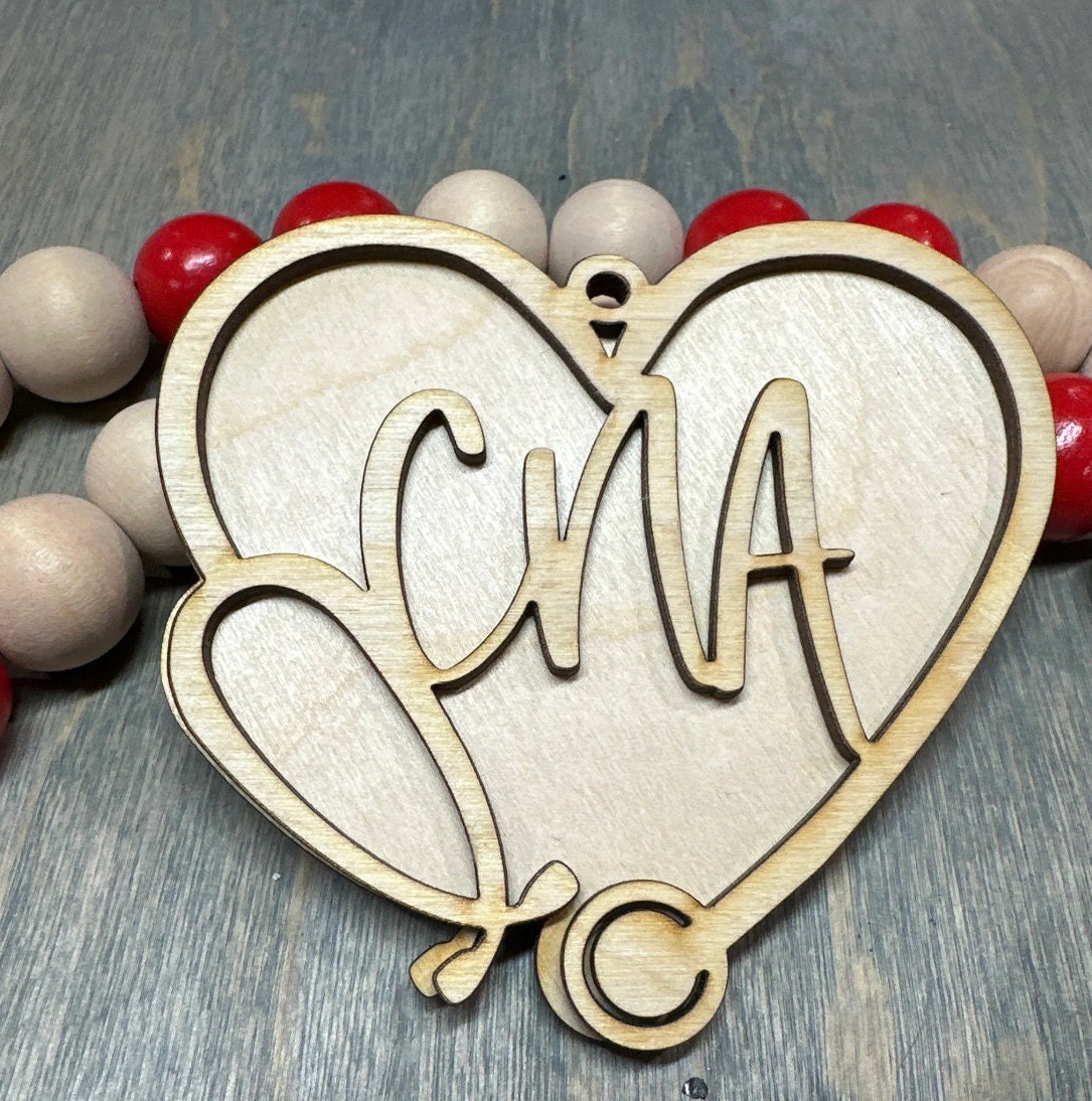 Unfinished Medical Wooden Car Charms, Unfinished, DIY, Blank Charm, Nurse Car Charm, Medical Car Charm Unfinished, CNA, RNA, Rn