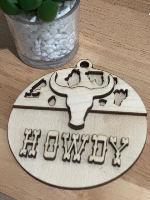 DIY Howdy Car Charm, Ornament