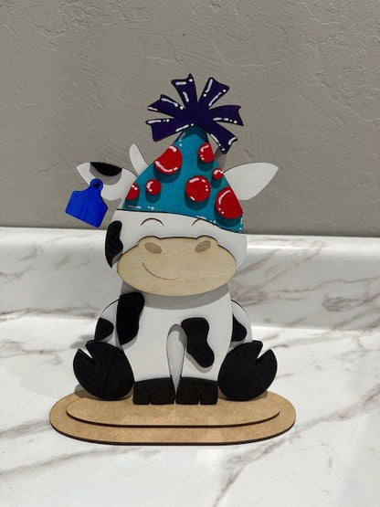 Dairy Cow Interchange, Dairy Cow Interchangeable DIY,DIY or Finished, Seasonal Cow, Cow Shelf Sitter, Home Decor , Shelf Sitter