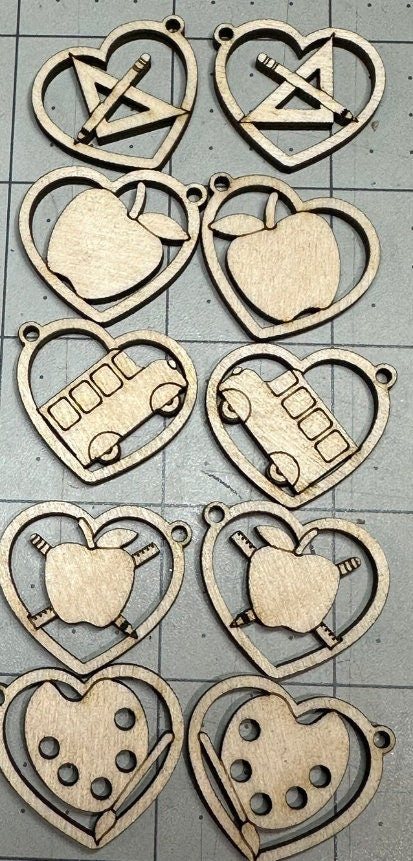 Teacher Earring DIY Unfinished, Unfinished, Wooden Earrings, Unfinished, DIY, Blank Charm, DIY Earring Apples, Teacher Earrings, Teacher