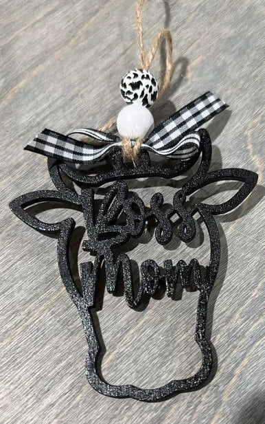 DIY Heifer Cow / Cows / Unfinished / Wooden Car Charms / Unfinished / DIY / Blank Charm