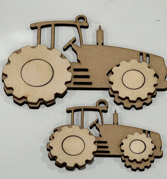 Tractor/ Unfinished /Tractor Wooden Car Charms / Unfinished / DIY / Blank Charm / Tractor Charm