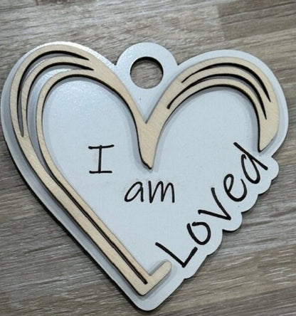 Inspirational Car Charms, Inspirational Charm, Bag Charms, Unfinished, Wooden Charms, Strong, Enough, Unfinished, DIY, Blank Charm