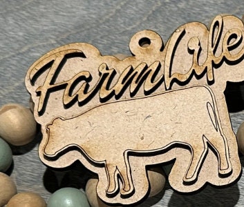 Unfinished DIY Farm Life/ Farm Life Charms Unfinished / Wooden Charms / Unfinished / DIY / Blank Charm/ Animals DIY