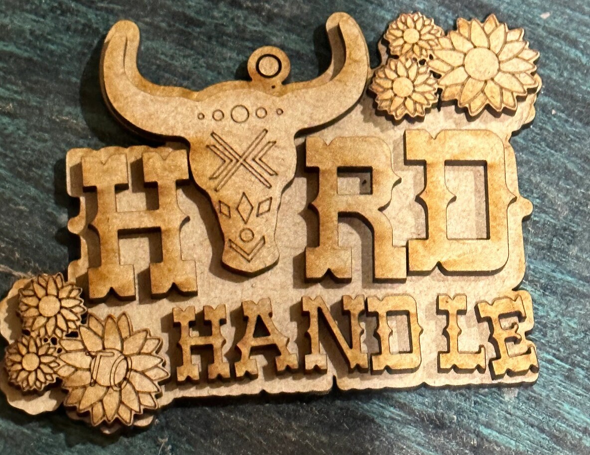 Unfinished DIY Western Car Charms, Hard to Handle Decoration, Customizable Cowboy Car Accessory, Western Style Bag Ornament, Hard to Handle