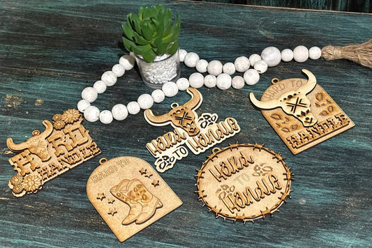 Unfinished DIY Western Car Charms, Hard to Handle Decoration, Customizable Cowboy Car Accessory, Western Style Bag Ornament, Hard to Handle