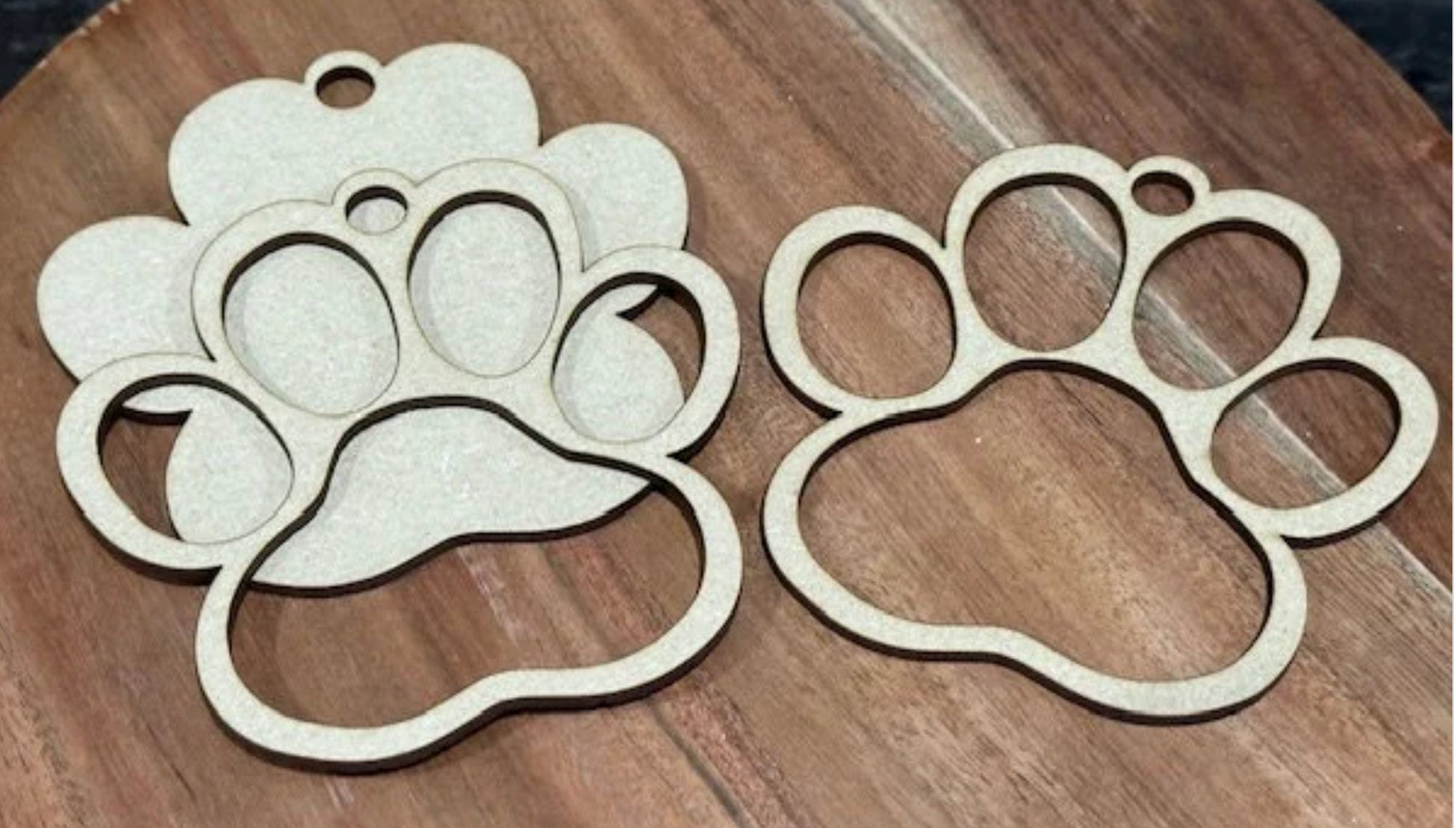 Unfinished DIY Dog Paw / Dog Paw Car charms / Dog Paw Ornament / DIY / Unfinished Dog Charm