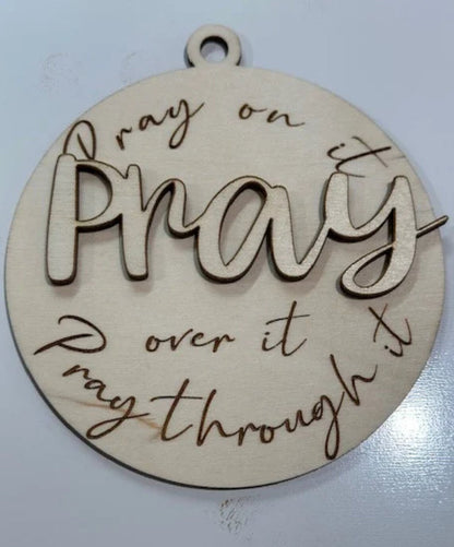 PRAY Car Charms, Inspirational Charm, Bag Charms, Unfinished, Wooden Charms, Be Still, Faith, Enough, DIY, Blank Charm, Spiritual
