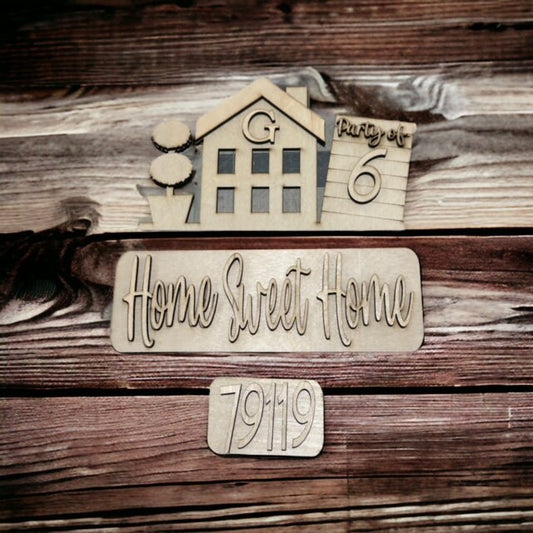 Home Sweet Home Charm, Interchangeable Insert, Interchangeable Truck, Personalized Home Decor, Family Welcome Sign, DIY