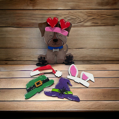 Dog Interchangeable Sign, DIY or Finished Dog Decor, Dog Shelf Sitter, Custom Dog Sign, Interchangeable Highland Cow, Dog Lover Gift