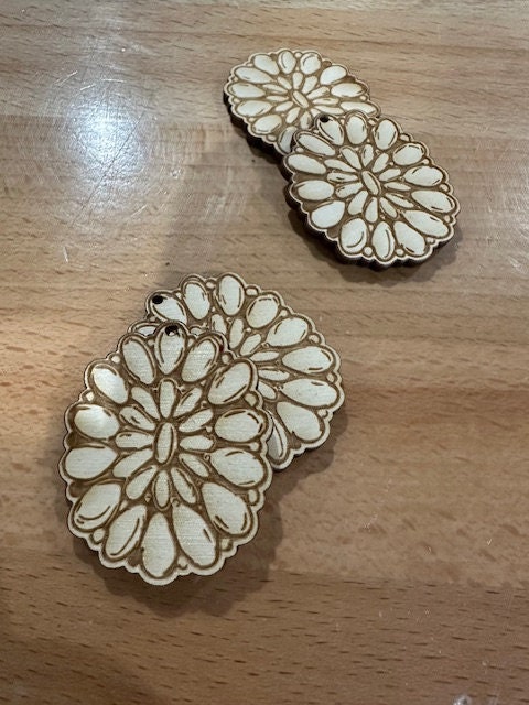 Western Bead Earring DIY Unfinished / Unfinished /Wooden Earrings / Unfinished / DIY / Blank Charm / DIY Western / Earrings / Wood cut