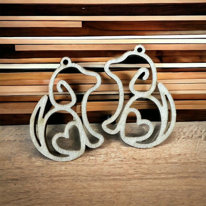 Dog, Cat Earring DIY, Unfinished Wooden Earrings, Animal Wood Cut Designs, DIY Animal Earrings, Craft Blanks, Dog, Cat Wood Earrings