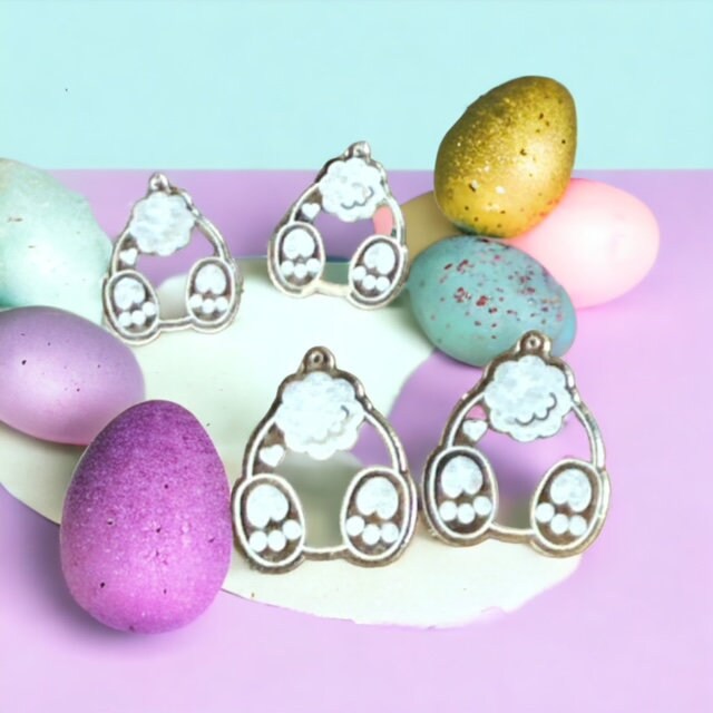 Bunny Earring DIY, Unfinished Easter Bunny Acrylic Earrings, DIY Easter Craft, Unfinished Acrylic Earrings, Bunny Design, DIY Easter Jewelry