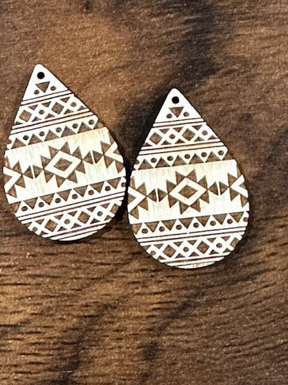 Tribal Aztec Earring DIY Unfinished, Unfinished, Wooden Earring, Unfinished, DIY, Blank Charm, DIY Earring Tribal Aztec, Earrings