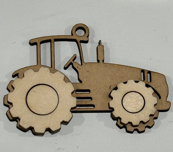 Tractor/ Unfinished /Tractor Wooden Car Charms / Unfinished / DIY / Blank Charm / Tractor Charm