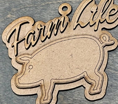 Unfinished DIY Farm Life/ Farm Life Charms Unfinished / Wooden Charms / Unfinished / DIY / Blank Charm/ Animals DIY