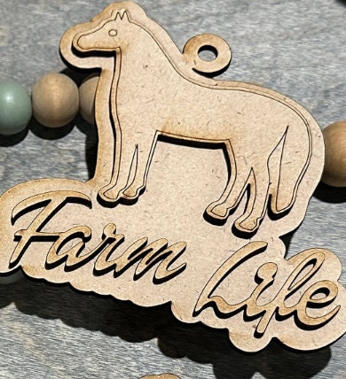 Unfinished DIY Farm Life/ Farm Life Charms Unfinished / Wooden Charms / Unfinished / DIY / Blank Charm/ Animals DIY