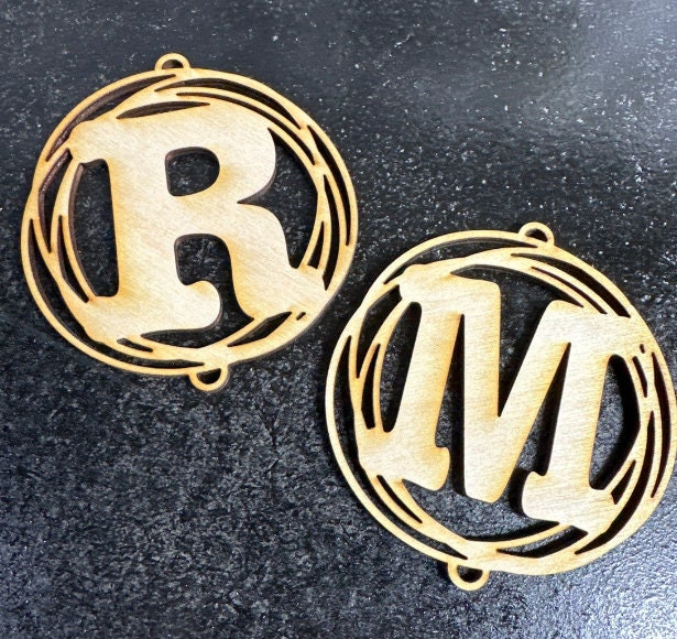 Unfinished Letters, Initial Wooden Car Charms, Unfinished, DIY, Blank Charm, Letter Car Charms, Alphabet Charm, Letter Charm, Wooden