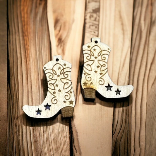 DIY Cowboy Boot, Stars Unfinished