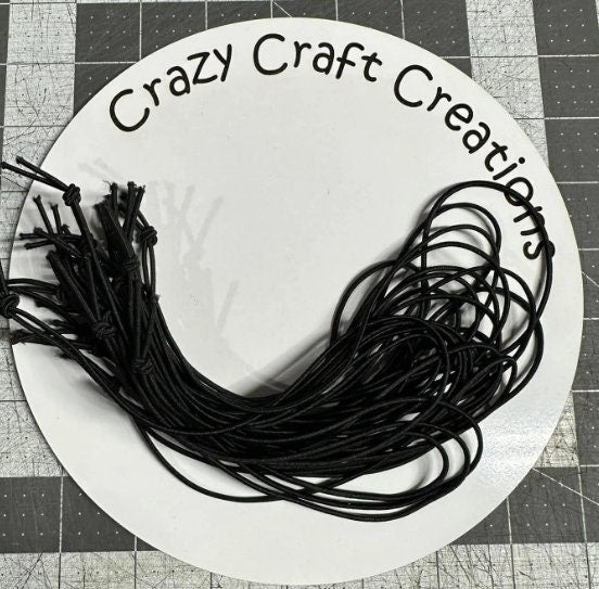 Elastic Cord 2mm Thick, Cord Elastic, Black or White Car Charm String, Stretchy Cord for Crafts, Elastic String for DIY, Durable Craft Cord