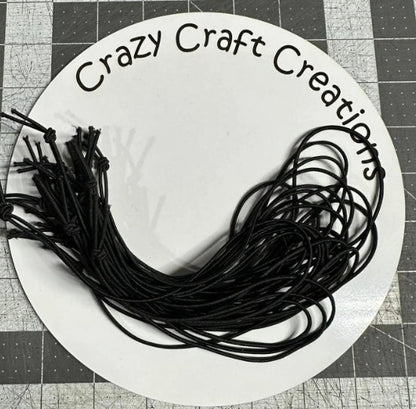 Elastic Cord 2mm Thick, Cord Elastic, Black or White Car Charm String, Stretchy Cord for Crafts, Elastic String for DIY, Durable Craft Cord
