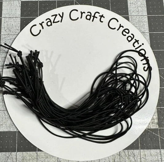 Elastic Cord 2mm Thick, Cord Elastic, Black or White Car Charm String, Stretchy Cord for Crafts, Elastic String for DIY, Durable Craft Cord