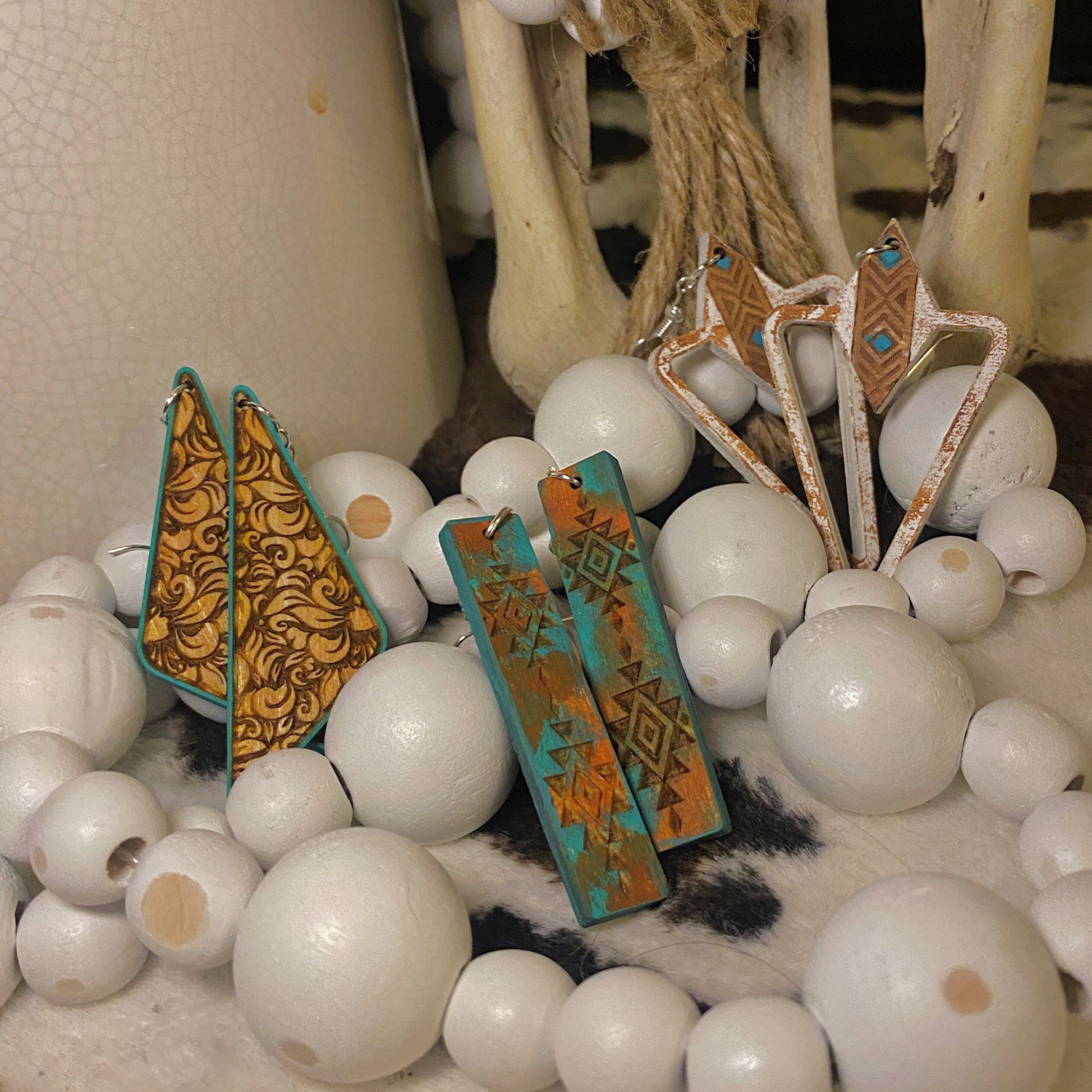 Aztec Earring DIY Unfinished / Unfinished, Wooden Earrings / Unfinished, DIY / Blank Charm, DIY Earring Aztec, Earrings, Wood cut-outs