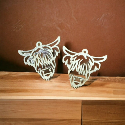 DIY Unfinished Highland Cow Earrings, Wooden Western Earrings, Blank Wood Cut Cow Earrings, DIY Craft Jewelry