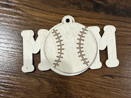Unfinished DIY Baseball MOM Charms, Baseball Charms Unfinished, Wooden Charms, Softball, Unfinished, DIY, Sports, Mom, Custom