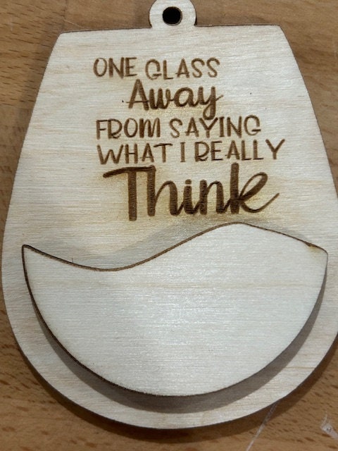 DIY Wine Charm, Unfinished Wooden Car Charms, Blank Wine Ornament, DIY Wine Ornament, Unfinished Charm, Craft Charm, Wooden Wine Decoration
