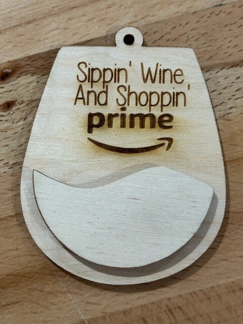 DIY Wine Charm, Unfinished Wooden Car Charms, Blank Wine Ornament, DIY Wine Ornament, Unfinished Charm, Craft Charm, Wooden Wine Decoration
